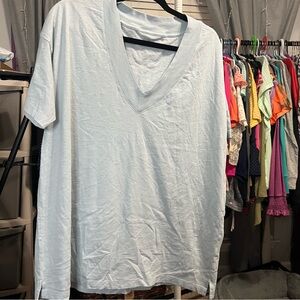 Aerie Light Blue V-Neck Tee